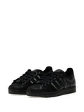 adidas Superstar Ii Shell-Toe Three-Stripe Sneakers — Black — Size US M 4 - US W 5.5 — Side View