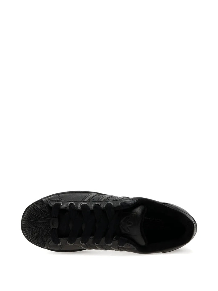 adidas Superstar Ii Shell-Toe Three-Stripe Sneakers — Black — Size US M 4 - US W 5.5 — Detail View