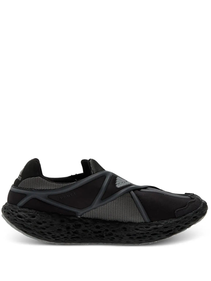 adidas Zponge Flux Cross-Strap Sneakers — Black — Size US M 3.5 - US W 5 — Front View