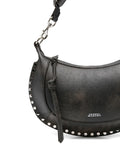 Isabel Marant Oskan Moon Stud Embellished Leather Shoulder Bag — Same as shown — Size One Size — Top View