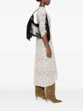 Twinset Fringe Detail Leather Shoulder Bag — Same as shown — Size One Size — Side View