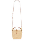 Saint Laurent Mini Le 37 Raffia Bucket Bag — Same as shown — Size One Size — Front View