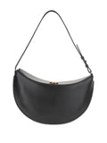 Jacquemus Small Oval Calfskin Leather Shoulder Bag — Same as shown — Size One Size — Side View