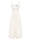 Post Meridiem Sequin Embellished Midi Dress — White — Size XS — Front View