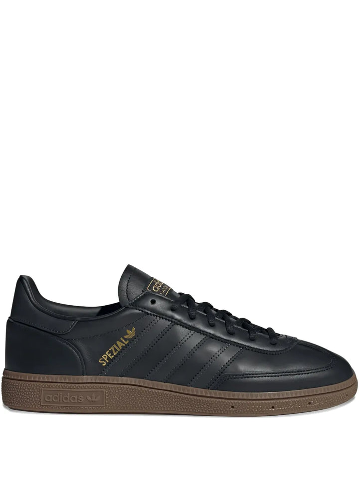 adidas Handball Spezial Leather Sneakers — Black — Size US M 8.5 - US W 10 — Front View