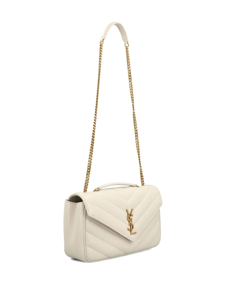 Saint Laurent Medium Loulou Quilted Cassandre Logo Shoulder Bag — Same as shown — Size One Size — Back View