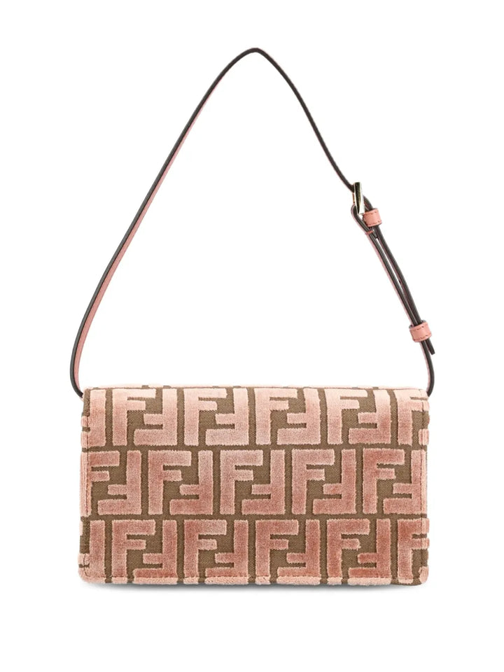 Fendi Medium Baguette Jacquard Velvet Shoulder Bag — Same as shown — Size One Size — Side View