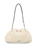 Jimmy Choo Cable Knit Drawstring Shoulder Bag — Same as shown — Size One Size — Side View