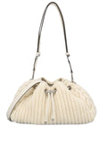 Jimmy Choo Cable Knit Drawstring Shoulder Bag — Same as shown — Size One Size — Front View