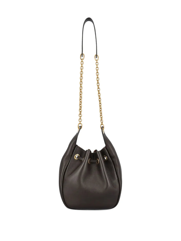 Saint Laurent Paris Drawstring Chain Bucket Bag — Same as shown — Size One Size — Side View
