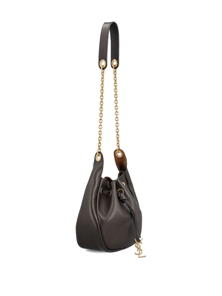 Saint Laurent Paris Drawstring Chain Bucket Bag — Same as shown — Size One Size — Back View