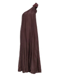 Mes Demoiselles Rose Embellished One Shoulder Dress — Purple — Size XS — Front View