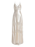 Alberta Ferretti Lace Panel Dress — White — Size XS — Front View