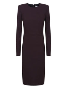Victoria Beckham Long Sleeve Dress — Purple — Size XS — Front View