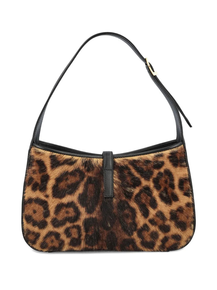 Saint Laurent Le 5 A 7 Leopard Print Clasp Shoulder Bag — Same as shown — Size One Size — Side View