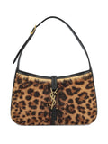 Saint Laurent Le 5 A 7 Leopard Print Clasp Shoulder Bag — Same as shown — Size One Size — Front View