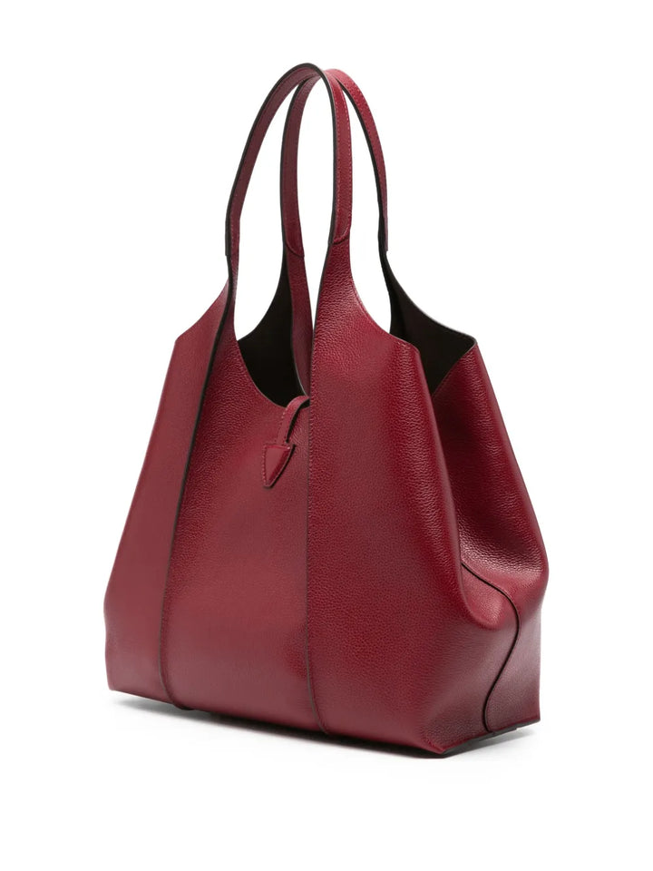 Tods T Logo Leather Shoulder Bag — Same as shown — Size One Size — Back View