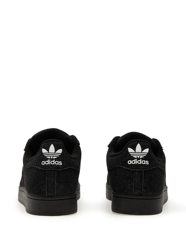 adidas Superstar Ii Denim Sneakers — Black — Size US M 4 - US W 5.5 — Back View