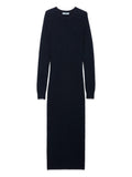 Prada Crew Neck Maxi Dress — Blue — Size XS — Front View