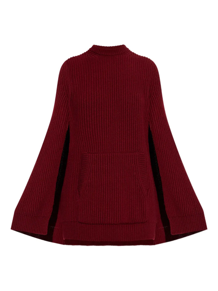 Max Mara Astoria Cape Pocket Mini Dress — Red — Size S — Front View