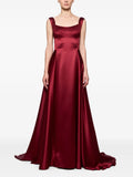Atu Body Couture Square Neck A Line Dress — Red — Size XS — Front View