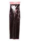 Retrofete Lirael Sequin Maxi Dress — Pink — Size XS — Front View