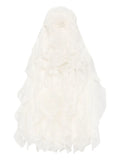 Retrofete Arina Ruffled Flower Mini Dress — Off White/ White — Size XS — Front View