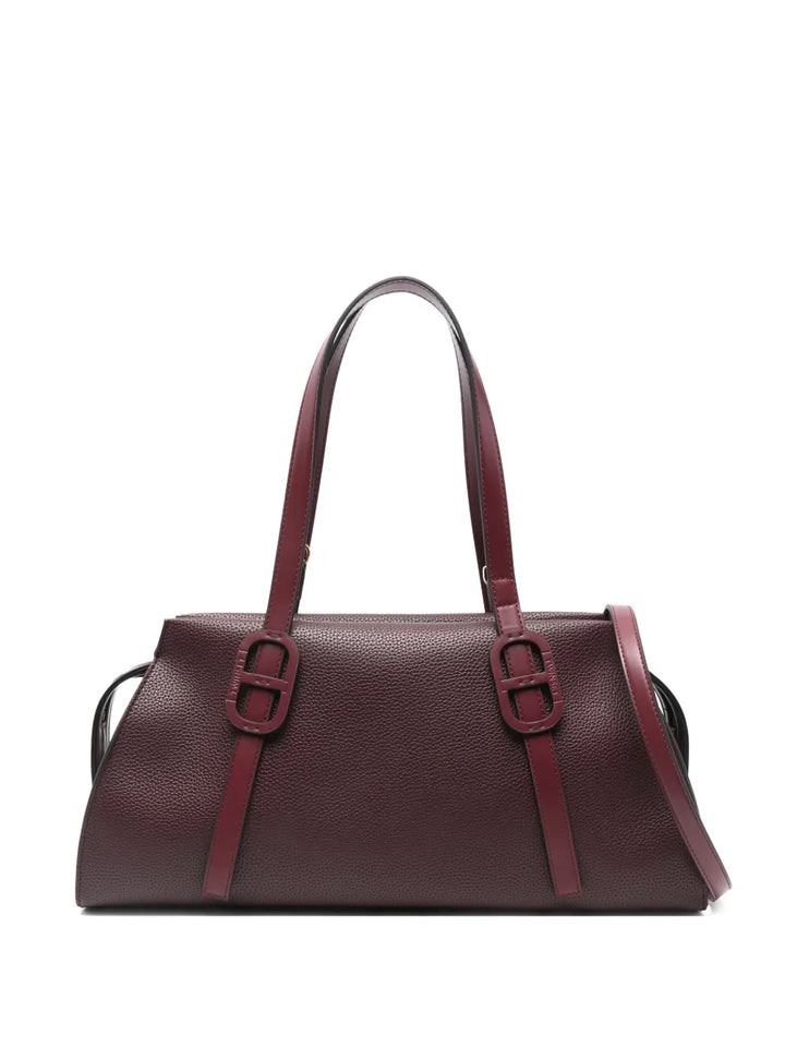 Twinset Logo Detail Shoulder Bag — Same as shown — Size One Size — Front View