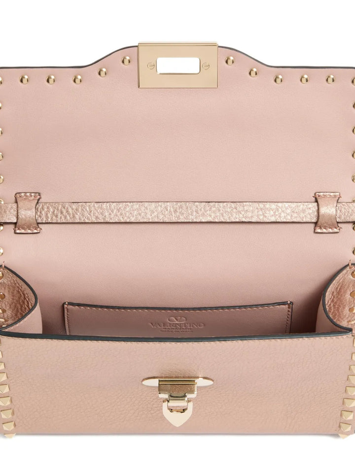 Valentino Garavani Small Rockstud Grainy Leather Crossbody Bag — Same as shown — Size One Size — Detail View