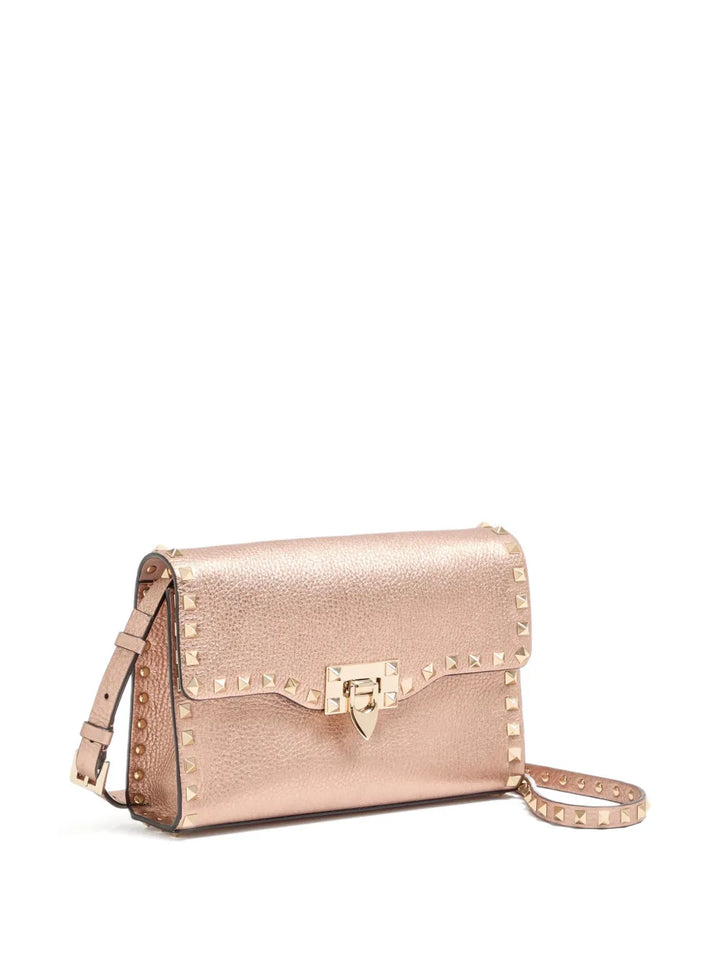 Valentino Garavani Small Rockstud Grainy Leather Crossbody Bag — Same as shown — Size One Size — Back View