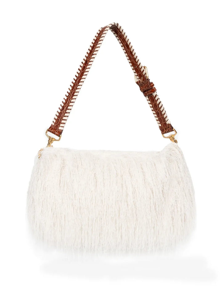 Dries Van Noten Fringed Leather Shoulder Bag — Same as shown — Size One Size — Back View