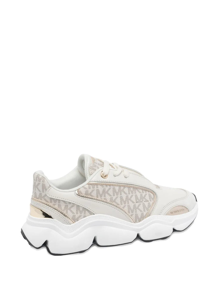 Michael Michael Kors Rennty Logo-Panels Chunky — Beige — Size US M 3.5 - US W 5 — Top View