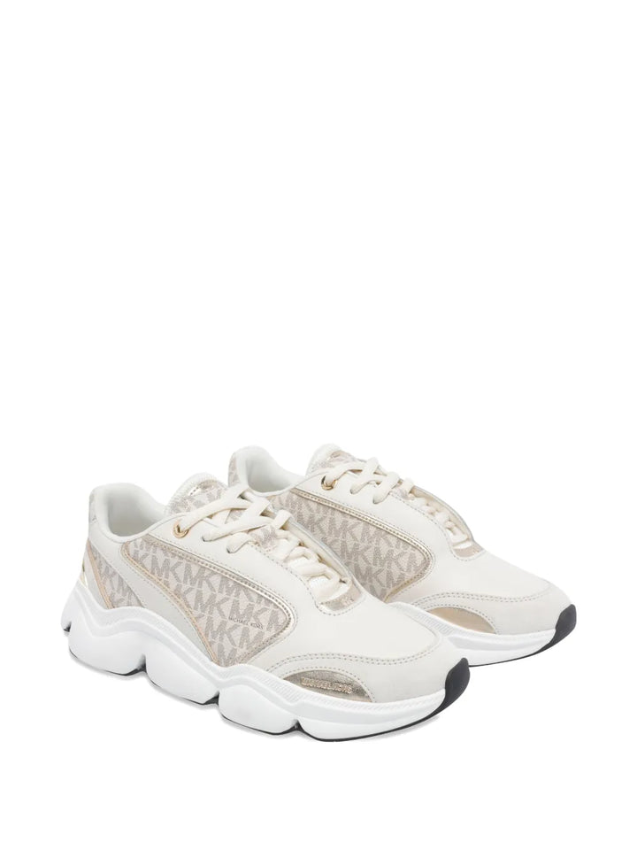Michael Michael Kors Rennty Logo-Panels Chunky — Beige — Size US M 3.5 - US W 5 — Side View