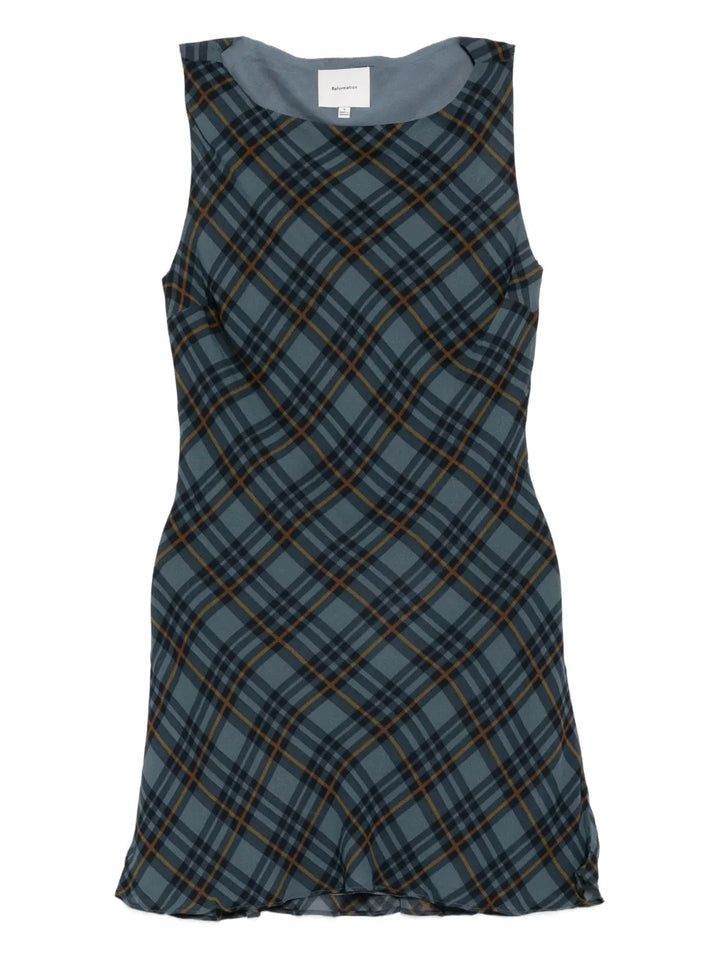 Reformation Dale Dress — Blue/ Navy — Size M — Front View