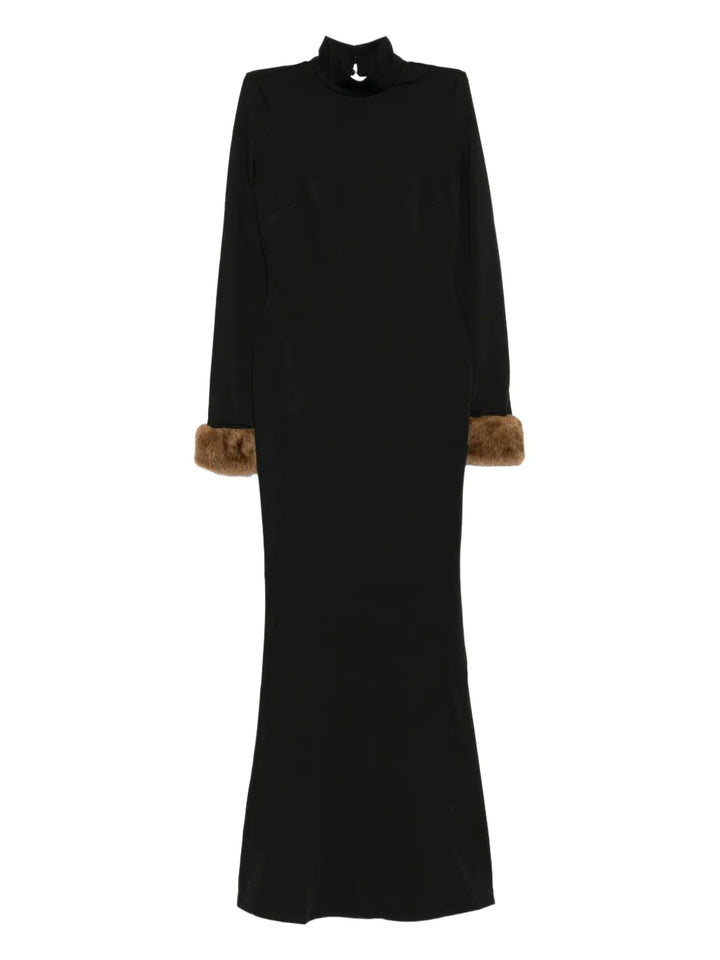 Reformation Honey Dress — Black — Size S — Front View