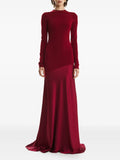 2310 Studio Long Sleeve Flared Maxi Dress — Red — Size S — Front View
