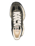 Maison MIHARA YASUHIRO Larry Logo-Patch Suede — Black — Size US M 3.5 - US W 5 — Top View