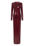 Rebecca Vallance Nero Sequin Embellished Maxi Dress — Same as shown — Size XS — Front View