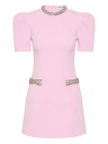 Rebecca Vallance Nemy Mini Dress — Pink — Size XS — Front View