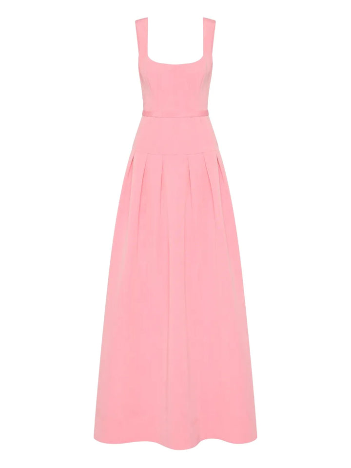 Rebecca Vallance Pleated Amaro Dress — Pink — Size XS — Front View