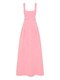 Rebecca Vallance Pleated Amaro Dress — Pink — Size XS — Front View
