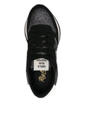 Sun68 Ally Glitter — Black — Size US M 3.5 - US W 5 — Top View