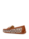 Coach Logo-Jacquard Loafers — Brown — Size US M 3.5 - US W 5 — Back View