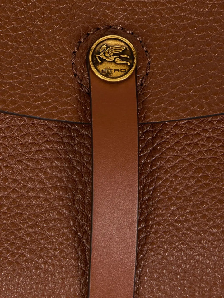 Etro Pony Buckle Fastening Leather Shoulder Bag — Same as shown — Size One Size — Detail View