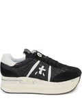 Premiata Platform Logo-Detail — Black — Size US M 3.5 - US W 5 — Front View