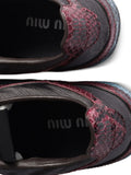 Miu Miu Snakeskin-Insert — Grey — Size US M 3.5 - US W 5 — Back View