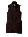 Miu Miu Stand Collar Fleece Dress — Brown/ Tan/ Red — Size XS — Front View