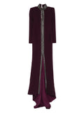 Jean Louis Sabaji Crystal Embellished Mermaid Gown — Red — Size XS — Front View
