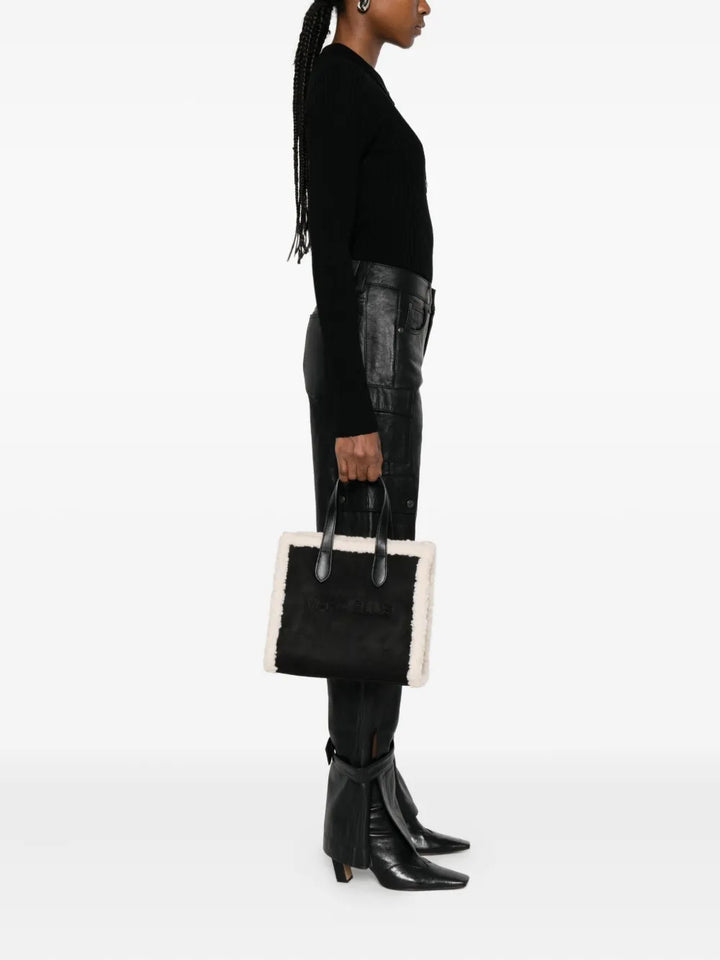 Marc Ellis Buby Shearling Trim Shoulder Bag — Same as shown — Size One Size — Side View