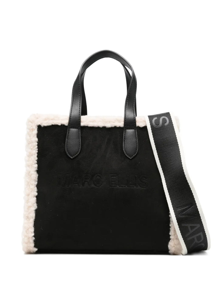 Marc Ellis Buby Shearling Trim Shoulder Bag — Same as shown — Size One Size — Front View